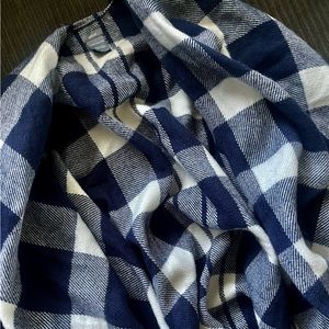 Aerie Navy Plaid Blanket Cape